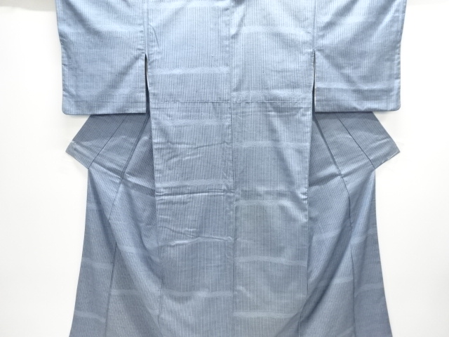 JAPANESE KIMONO / ANTIQUE KIMONO / SILK / TSUMUGI / WOVEN STRIPE