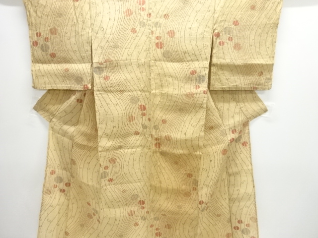JAPANESE KIMONO / ANTIQUE KIMONO / ARABESQUE PATTERN GENUINE OJIYA CHI