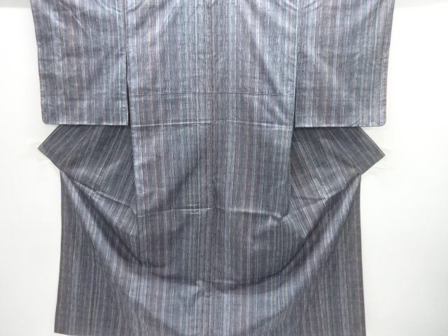 JAPANESE KIMONO / UNUSED / TSUMUGI / WOVEN STRIPE