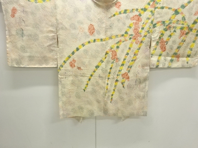 アンティーク　きぬたや　藤娘　本総絞り枝垂れ花模様絵羽織