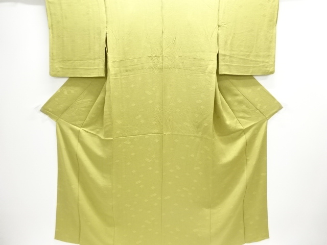 JAPANESE KIMONO / HANA-BISHI PATTERN WEAVE HITOEIROMUJI