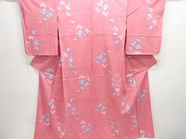 花模様小紋着物