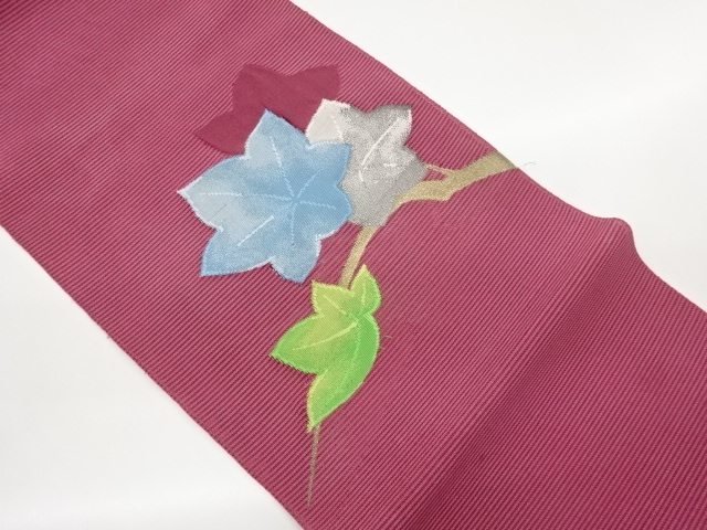JAPANESE KIMONO / RO-TSUZURE MOMIJI PATTERN WEAVE NAGOYA OBI