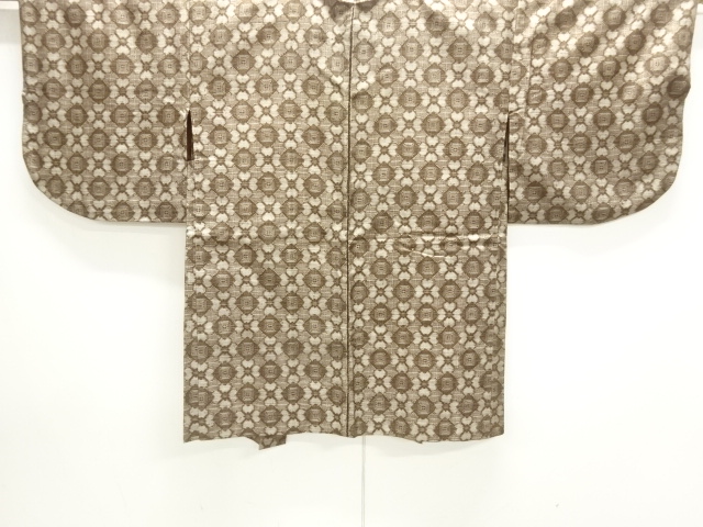 JAPANESE KIMONO / ANTIQUE TAISHO ROMANTICISM: DIAMOND / FLOWER PATTERN
