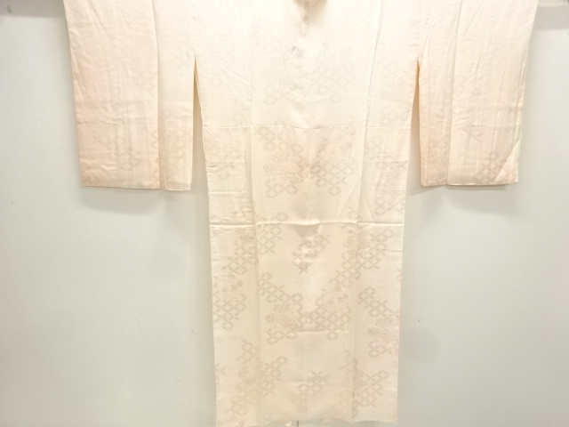 七宝繋ぎに草花模様織出し長襦袢
