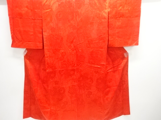 JAPANESE KIMONO / ANTIQUE RINZU FLOWER / YAKUDAMA PATTERN WOVEN JUBAN