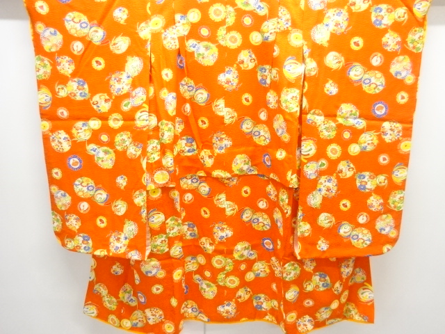 JAPANESE KIMONO / ANTIQUE HANAMARU PATTERN KIMONO