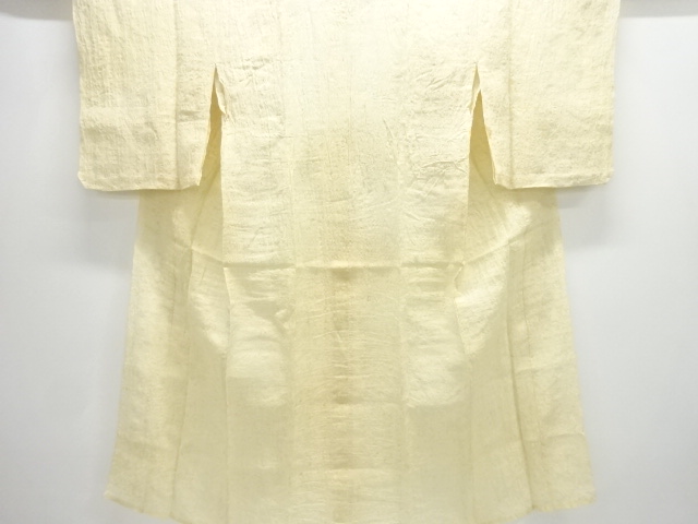 JAPANESE KIMONO / ANTIQUE PURE LINEN OPENWORK WEAVE KANZE WATER PATTER