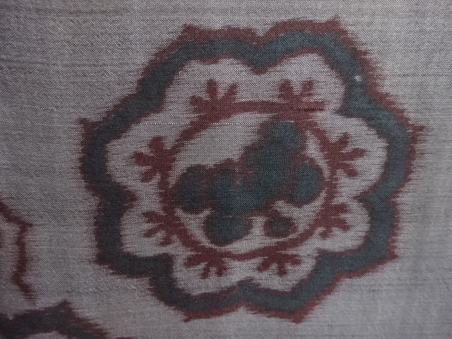JAPANESE KIMONO / ANTIQUE PAULOWNIA / TACHIBANA PATTERN WOVEN MEISEN K