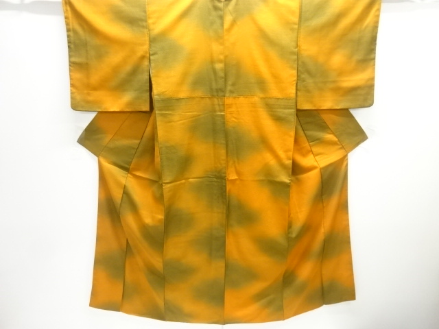 JAPANESE KIMONO / OMESHI / NISHIJIN-ORI / WOVEN KIKKO KASURI PATTERN