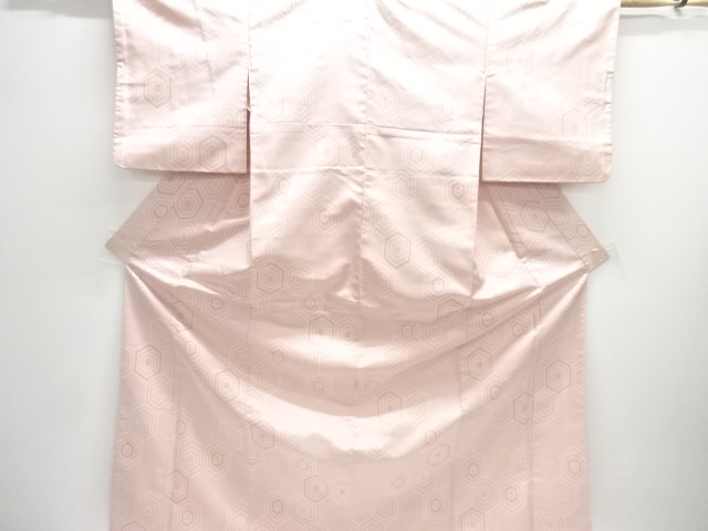 未使用品　重ね亀甲模様織り出し西陣お召着物