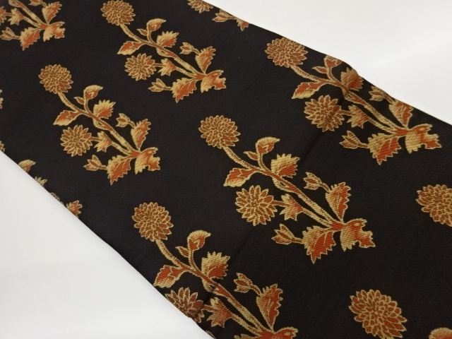 JAPANESE KIMONO / NAGOYA OBI / WOVEN FLOWER 