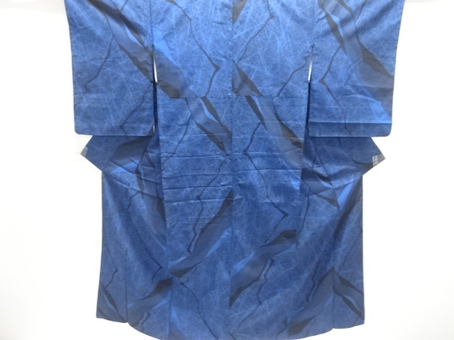 JAPANESE ANTIQUE KIMONO / TAISHO ROMAN STYLE / WOVEN CRACKED ICE