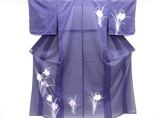 JAPANESE KIMONO / UNUSED HOMONGI FOR SUMMER / ORCHIDEE