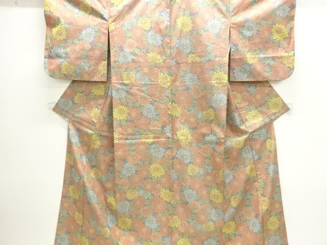 JAPANESE KIMONO / FLORAL PATTERN WOVEN NISHIJIN OMESHI
