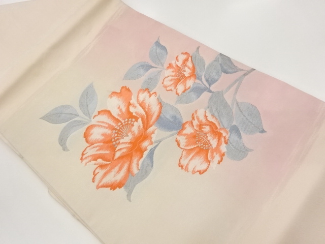 花葉模様織出し名古屋帯