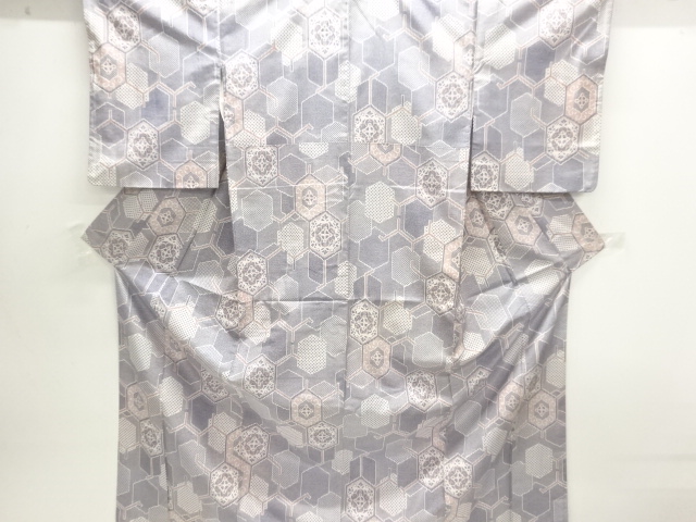 JAPANESE KIMONO / OSHIMA TSUMUGI / ENSEMBE / KIKKO & FLOWER JAPANESE KIMONO / 