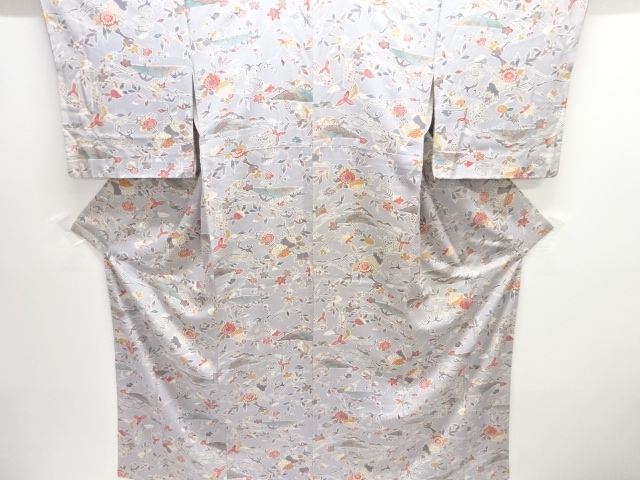 JAPANESE KIMONO / KOMON / STREAM WATER & PLANT 