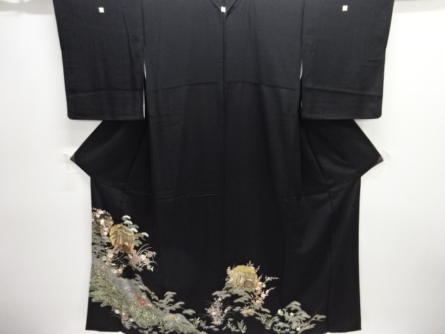 JAPANESE KIMONO / TOMESODE / EMBROIDERY / EMBROIDERY / GOSHO CART