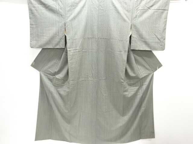 JAPANESE KIMONO / ANTIQUE RAIN STRIPE PATTERN TSUMUGI KIMONO