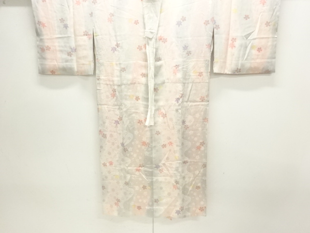 楓に桜模様単衣長襦袢