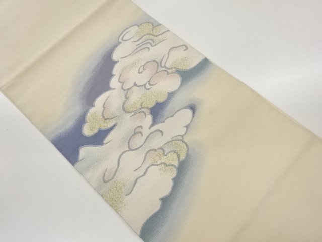 綴れ雲模様織出し名古屋帯