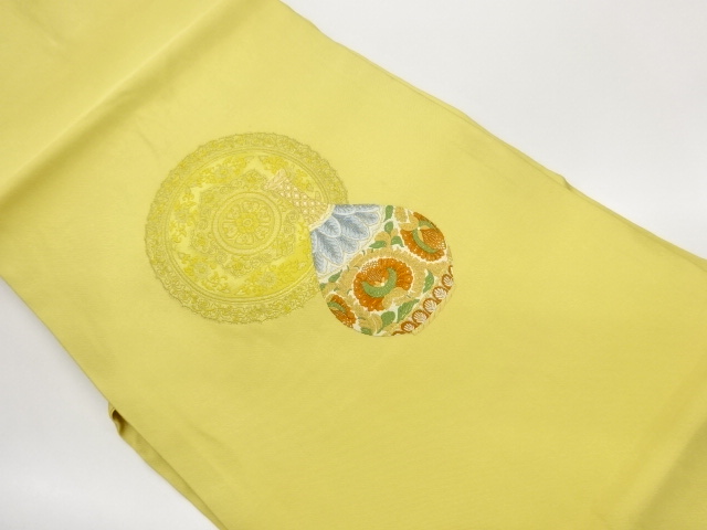 JAPANESE NAGOYA OBI / WOVEN FLOWER CREST