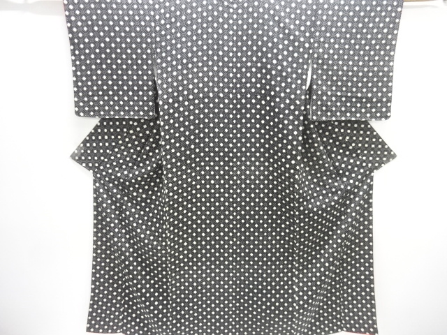 JAPANESE KIMONO / KOMON / SHIBORI / DIAGONAL GRID