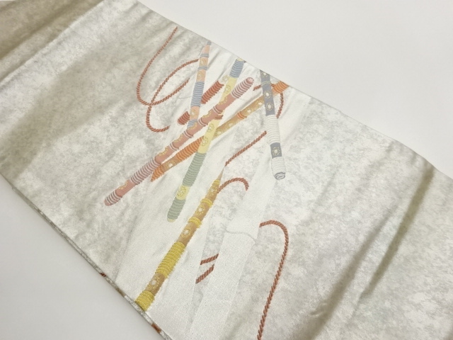 JAPANESE KIMONO / NAGOYA OBI / COPPER FOIL / WOVEN KUMIHIMO 