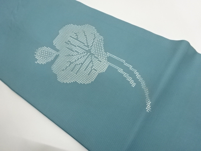 JAPANESE KIMONO / NAGOYA OBI FOR SUMMER / EMBROIDERY / ABSTRACT FLOWER 