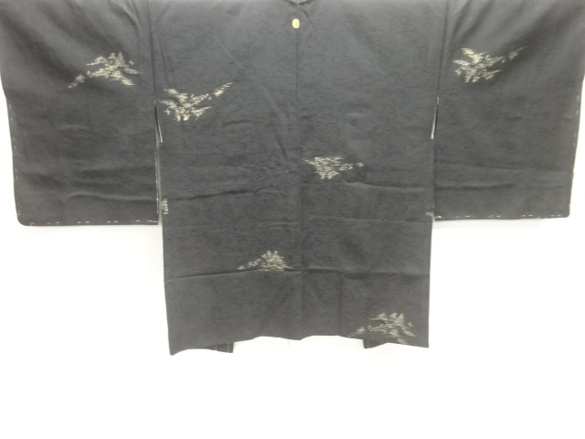 JAPANESE ANTIQUE HAORI / TAISHO ROMAN STYLE / WOVEN ABSTRACT PATTERN