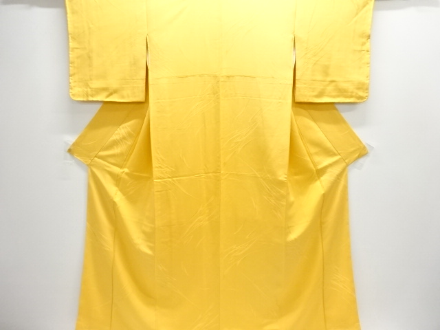 未使用品　線描き模様織出し色無地着物