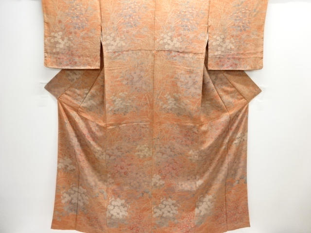 JAPANESE KIMONO / TSUKESAGE KOMON / FLORAL PLANTS