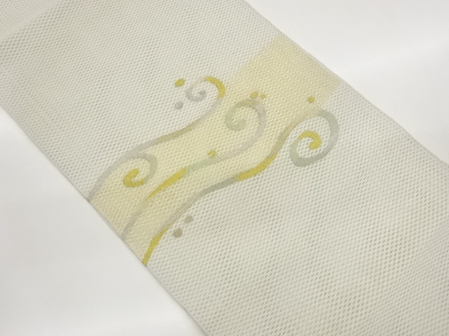 JAPANESE NAGOYA OBI FOR SUMMER / WOVEN ABSTRACT STRIPE