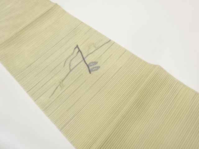 JAPANESE NAGOYA OBI FOR SUMMER / WOVEN ABSTRACT MUSICAL NOTES