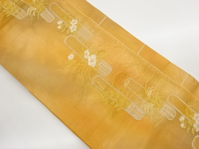 JAPANESE NAGOYA OBI FOR SUMMER / WOVEN STRIPE