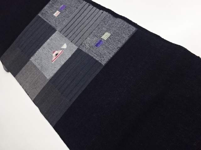 JAPANESE NAGOYA OBI / TSUMUGI / WOVEN GRID