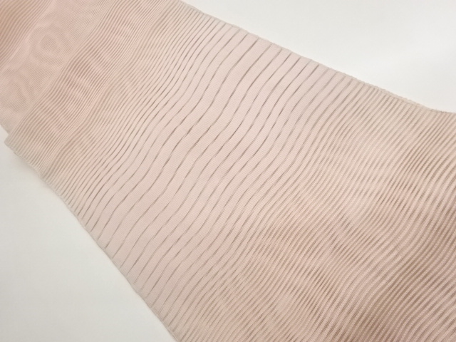 JAPANESE NAGOYA OBI FOR SUMMER / WOVEN WAVY STRIPE