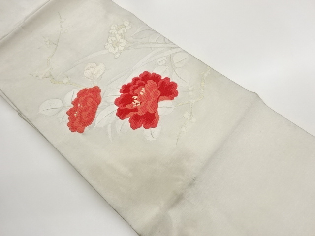 JAPANESE NAGOYA OBI / WOVEN LEAVES