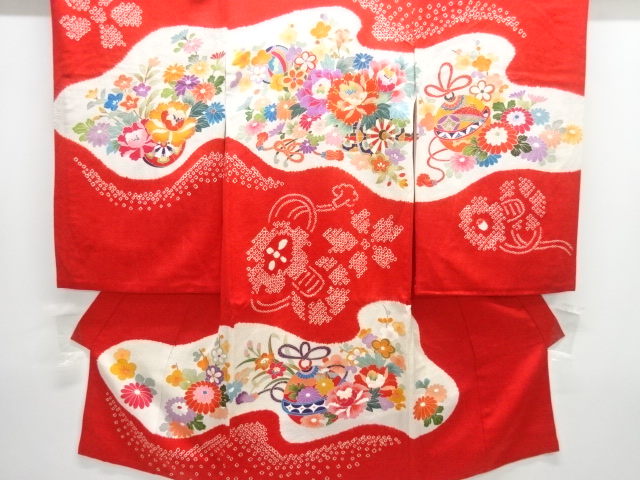 JAPANESE KIMONO FOR KIDS / EMBROIDERY / SHIBORI / FLORAL CART