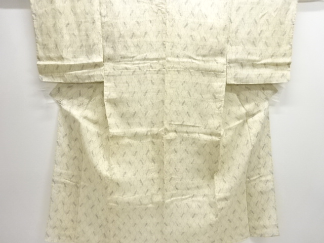 JAPANESE KIMONO / ANTIQUE AUTHENTIC NOTO JOFU KASURI-PATTERNED KIMONO