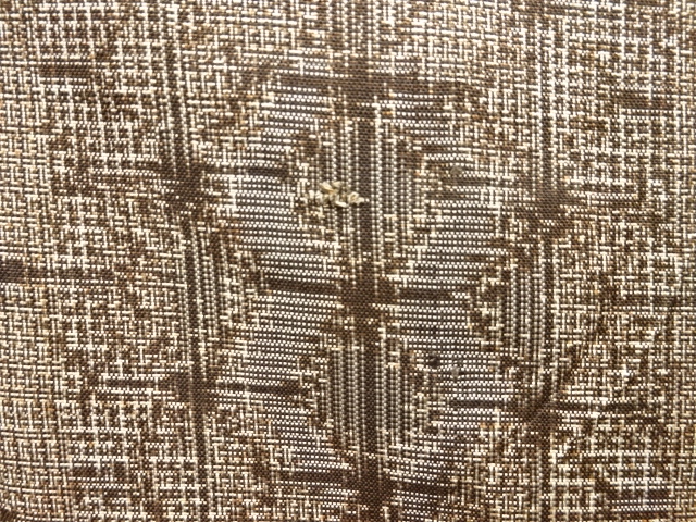 JAPANESE KIMONO / ANTIQUE KIMONO / SILK / DORO OSHIMA TSUMUGI / WOVEN FLOWER