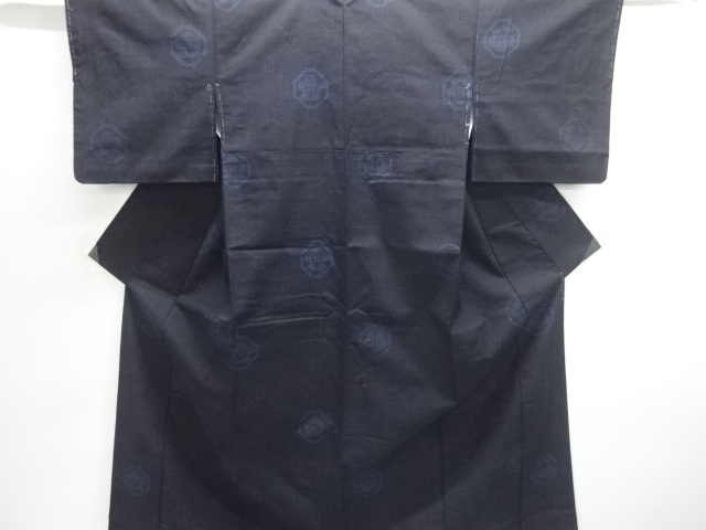 JAPANESE KIMONO / YUKI TSUMUGI / WOVEN SHOKKO & FLOWER 