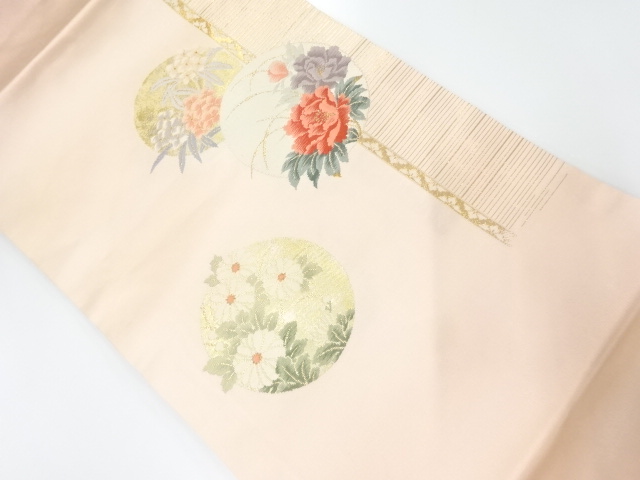 JAPANESE KIMONO / NAGOYA OBI / WOVEN FLOWER & PLANT 