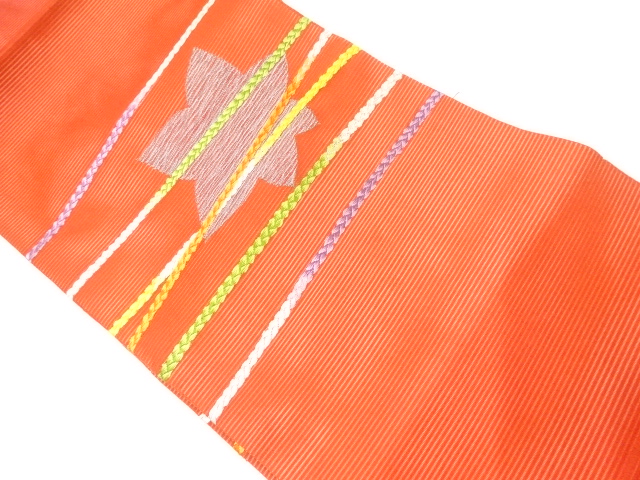 JAPANESE KIMONO / NAGOYA OBI FOR SUMMER / WOVEN KUMIHIMO & MAPLE 