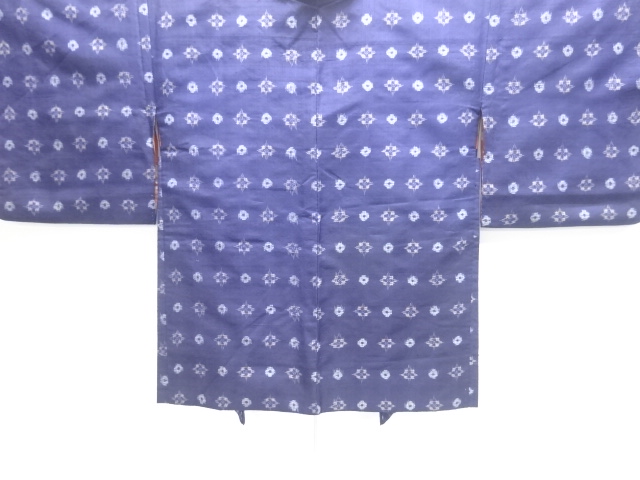 JAPANESE ANTIQUE HAORI / TAISHO ROMAN STYLE / MEISEN / SILK / WOVEN ABSTRACT PATTERN