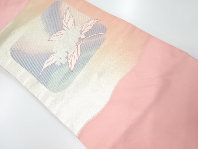 JAPANESE KIMONO / NAGOYA OBI / WOVEN HYDRANGEA 