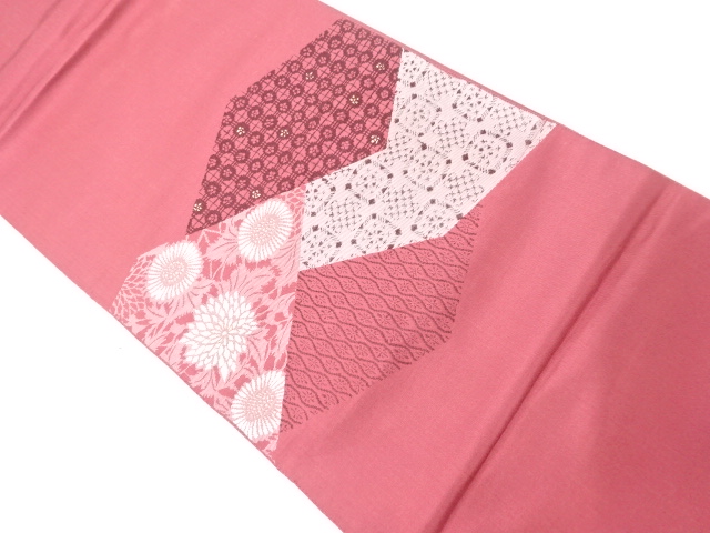 JAPANESE KIMONO / NAGOYA OBI / WOVEN TRADITIONAL PATTERN 