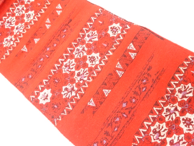 JAPANESE KIMONO / NAGOYA OBI / WOVEN FLOWER & BIRD 
