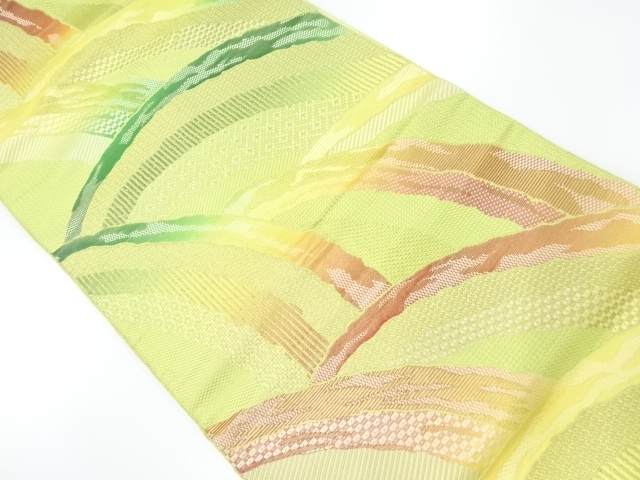 JAPANESE KIMONO / NAGOYA OBI / CHKUZEN HAKATA / WOVEN WAVE 